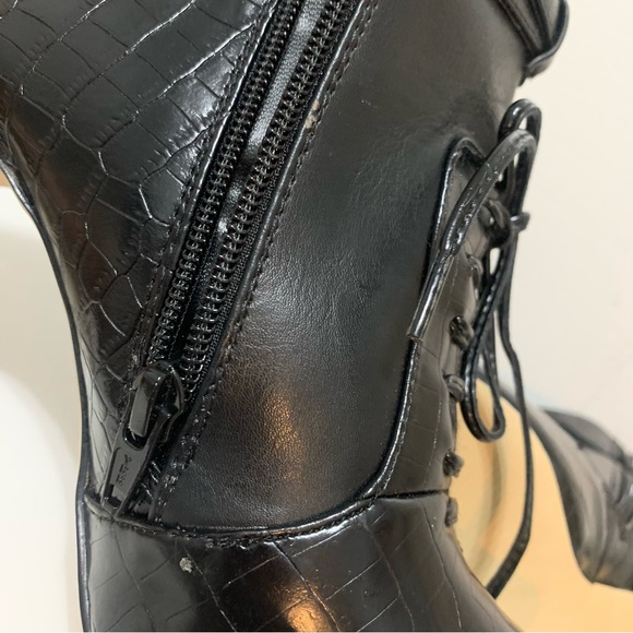 Women’s Black Altuzarra Target Jonathan Patent Pleather Lace-Up Stiletto Heel - Picture 10 of 10